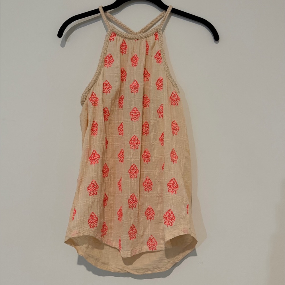 Lucky Brand Beige and Coral Camisole